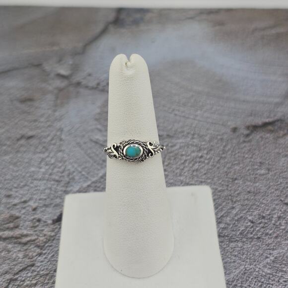 Unbranded Jewelry - Womens Sterling Silver Turquoise Ring sz 6